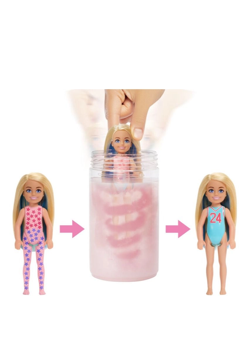 Barbie Color Reveal Sporty Series Chelsea - 6 Surprises Multicolor Ages 5+