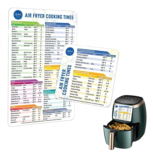 Air Fryer Magnetic Cheat Sheet - durable magnetic materials 2 Magnet Sheets
