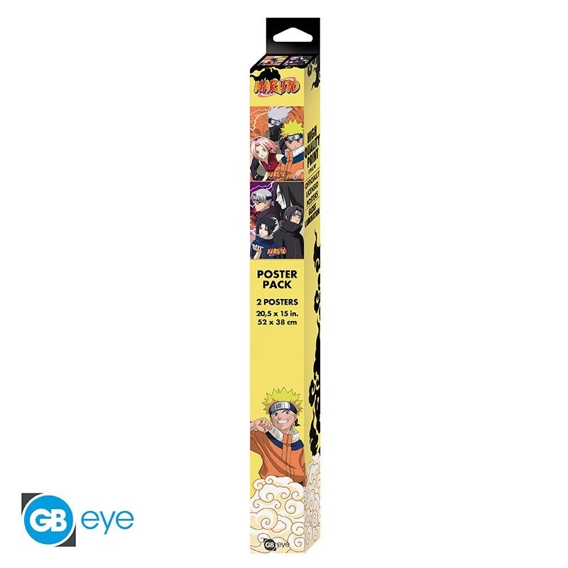 Naruto Set 2 Chibi Posters Team 7 - Laminated paper 52cm x 38cm