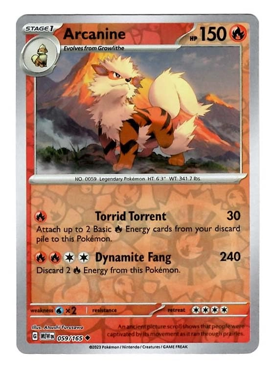 Pokémon Arcanine 059/165 151
