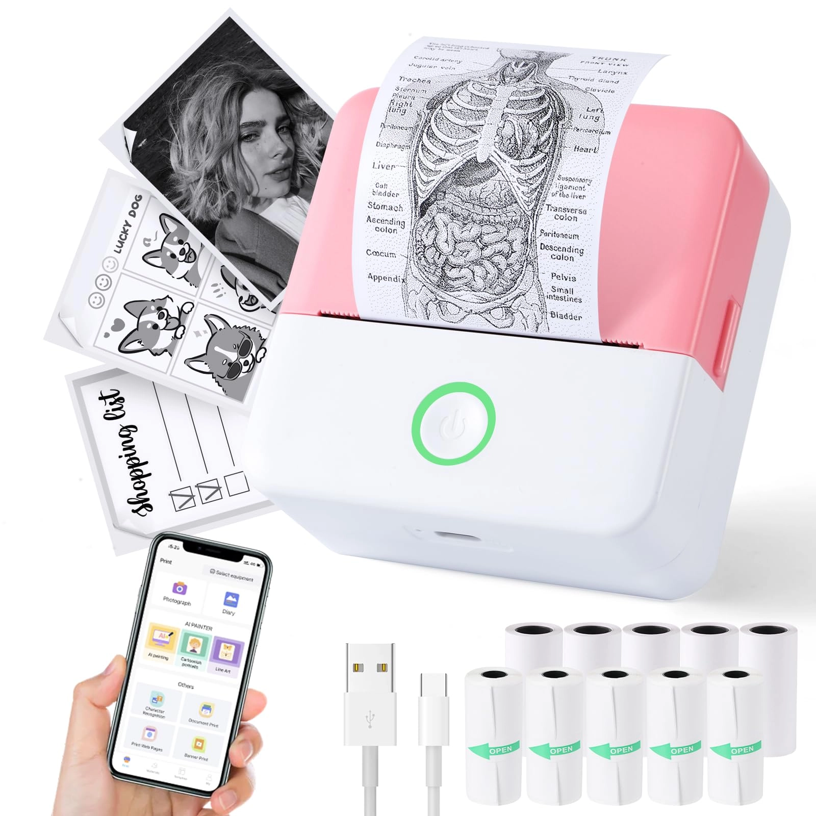 cudinham Print Pods Mini Printer - Thermal 52x350mm