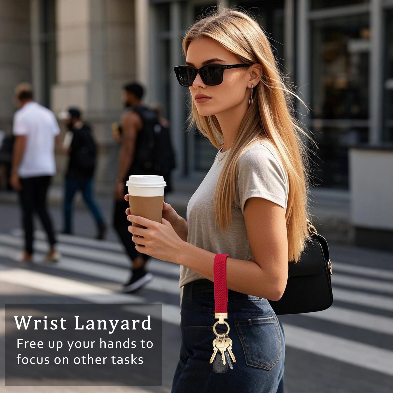 Elastic Wristlet Keychain - Fun