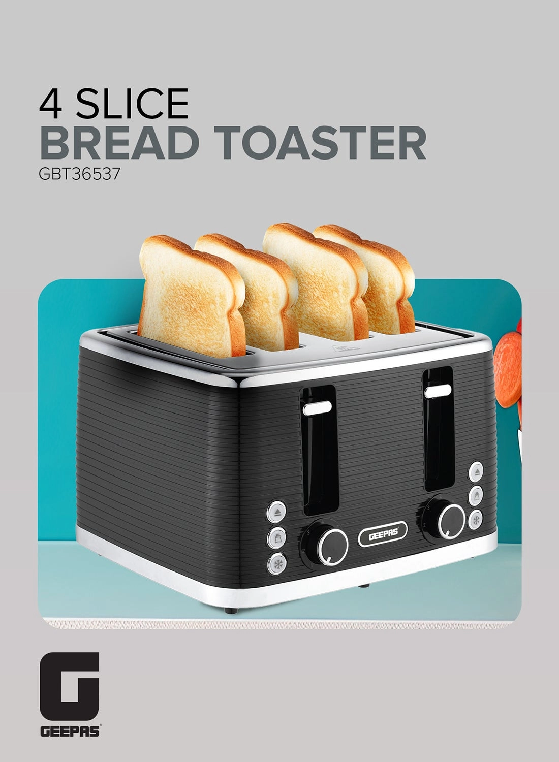 GEEPAS 4 Slice Bread Toaster