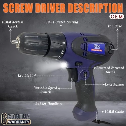 SD10 - Electric Screwdriver Corded Electric