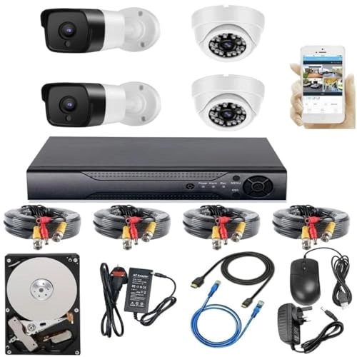 H.264 4CH 1080N HD XVR + 1080P Outdoor Camera + 1080P Indoor Camera + 15M CCTV Cable + 12V Power Supply + 1 to 4 Power Splitter Cable + cat 6 cable + HDMI cable
