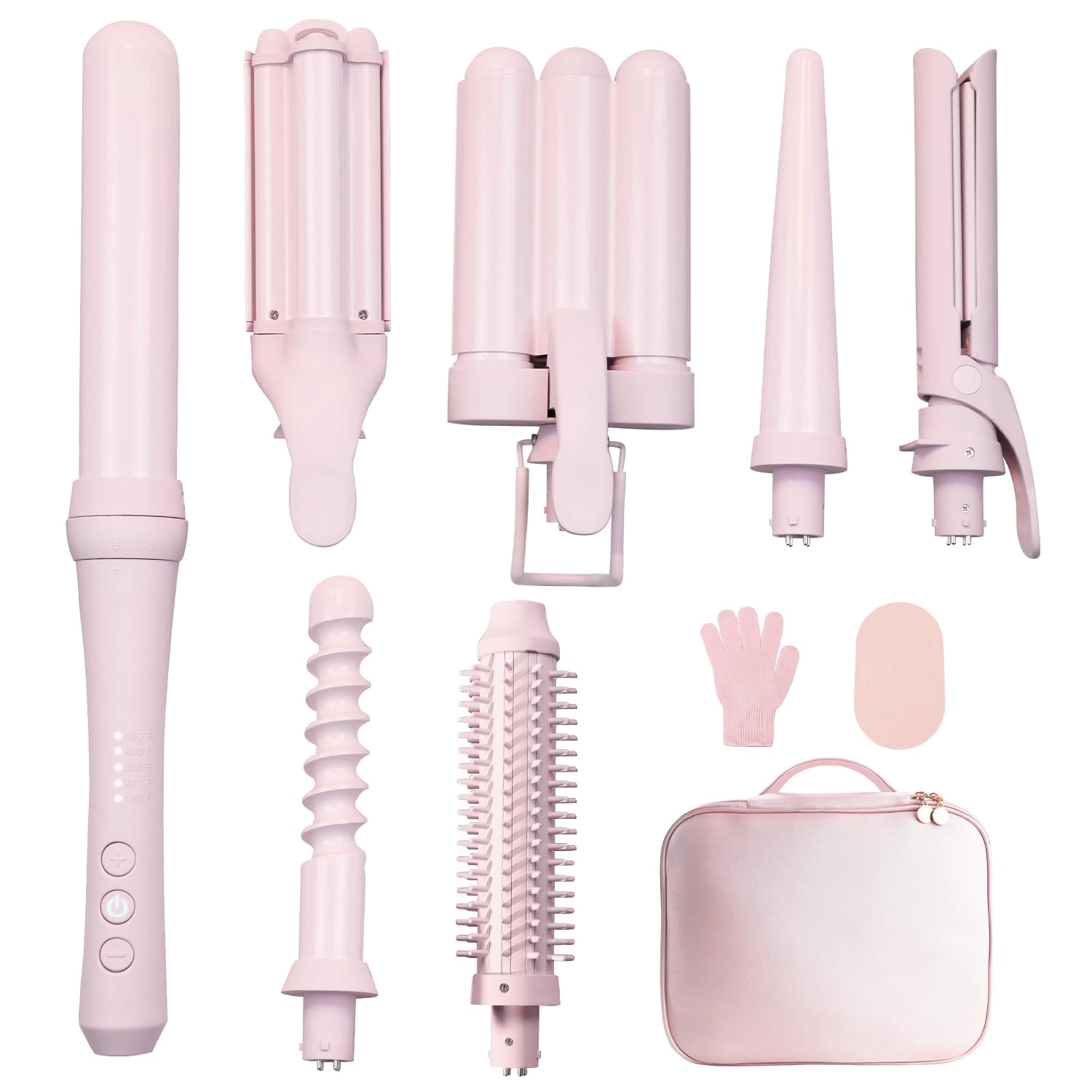 sppzcur Curling Iron Set - 0.63" 0.87" 1" 1.25"