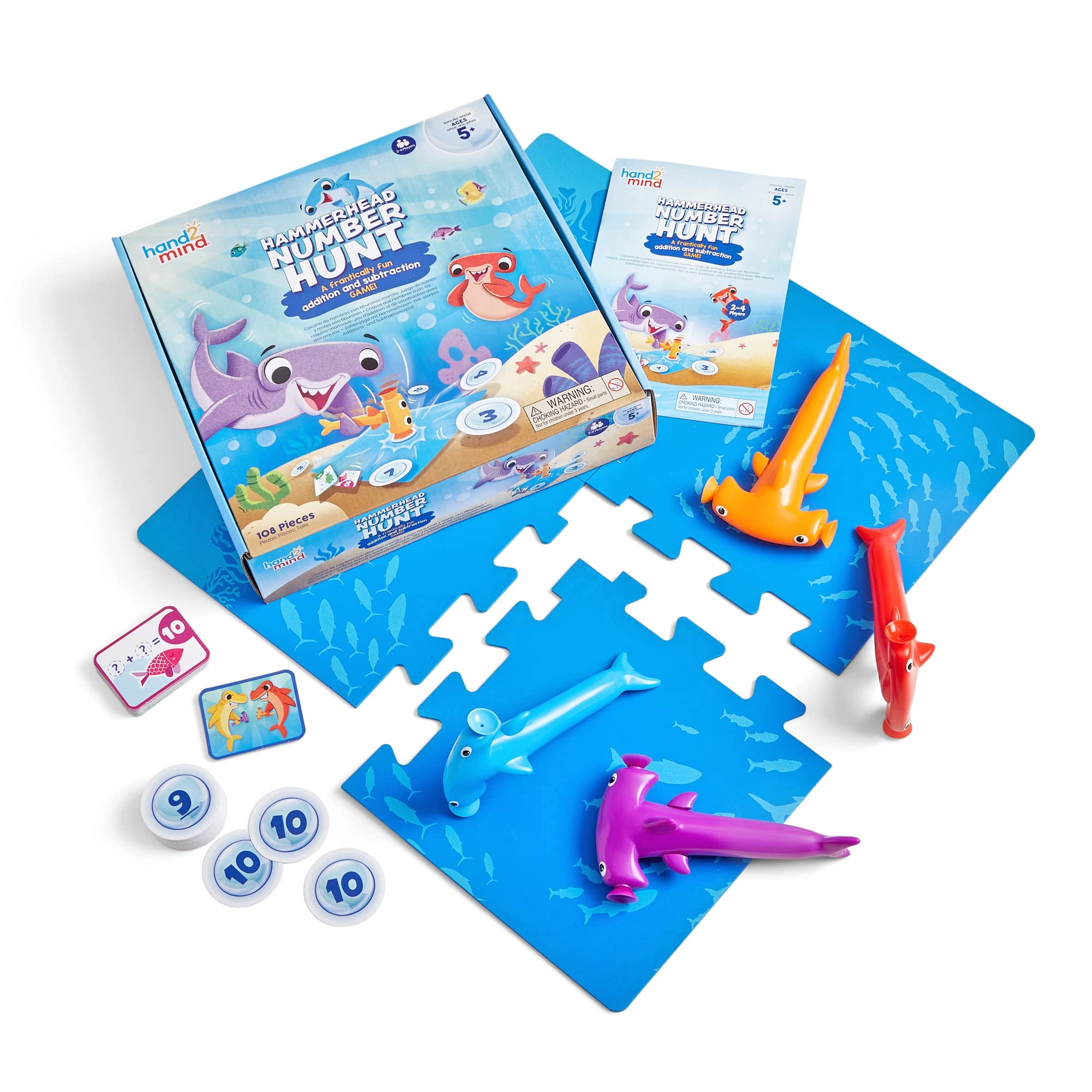 Learning Resources Hammerhead Number Hunt - 5-7 108 pieces