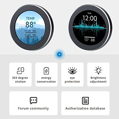 AIO Computer Temp Monitor - 2.1 inch 480x480 IPS LCD