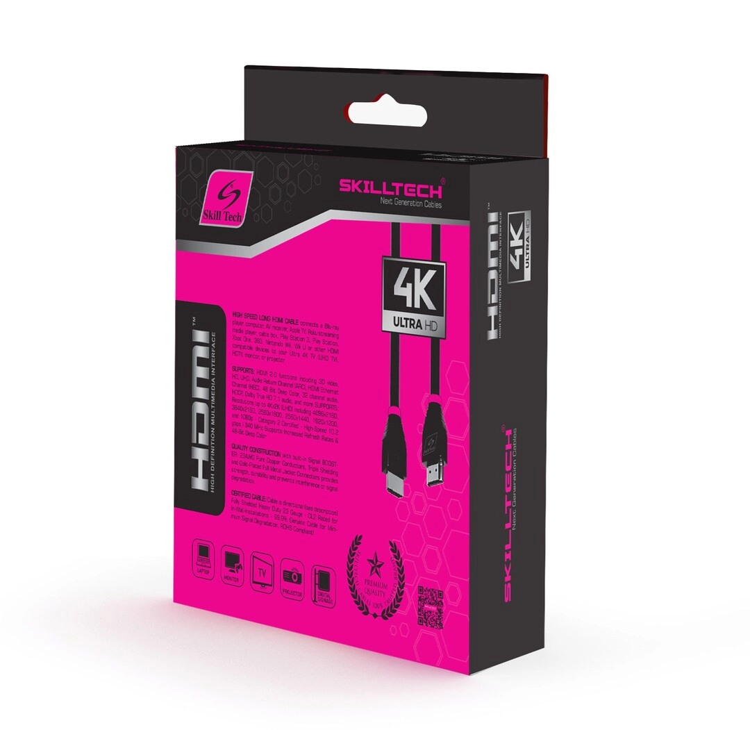 Skill Tech 4K HDMI Cable 3m