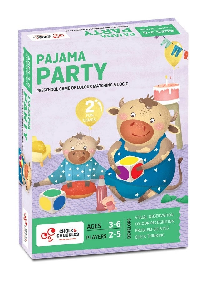 CHALK AND CHUCKLES Pajama Party Preschool Color Matching Game - 3 to 6 Years