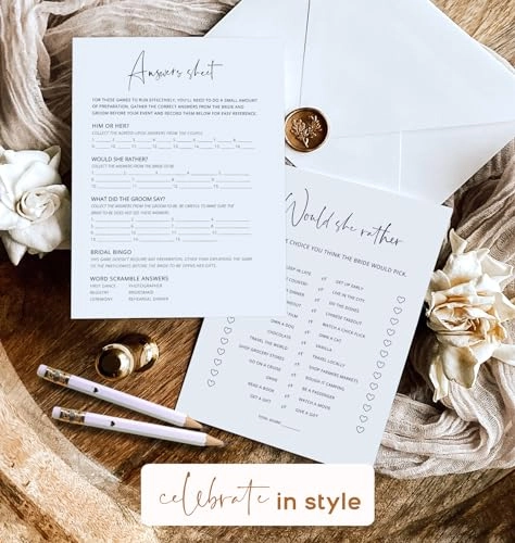 Bridal Shower Games - English Adult 30