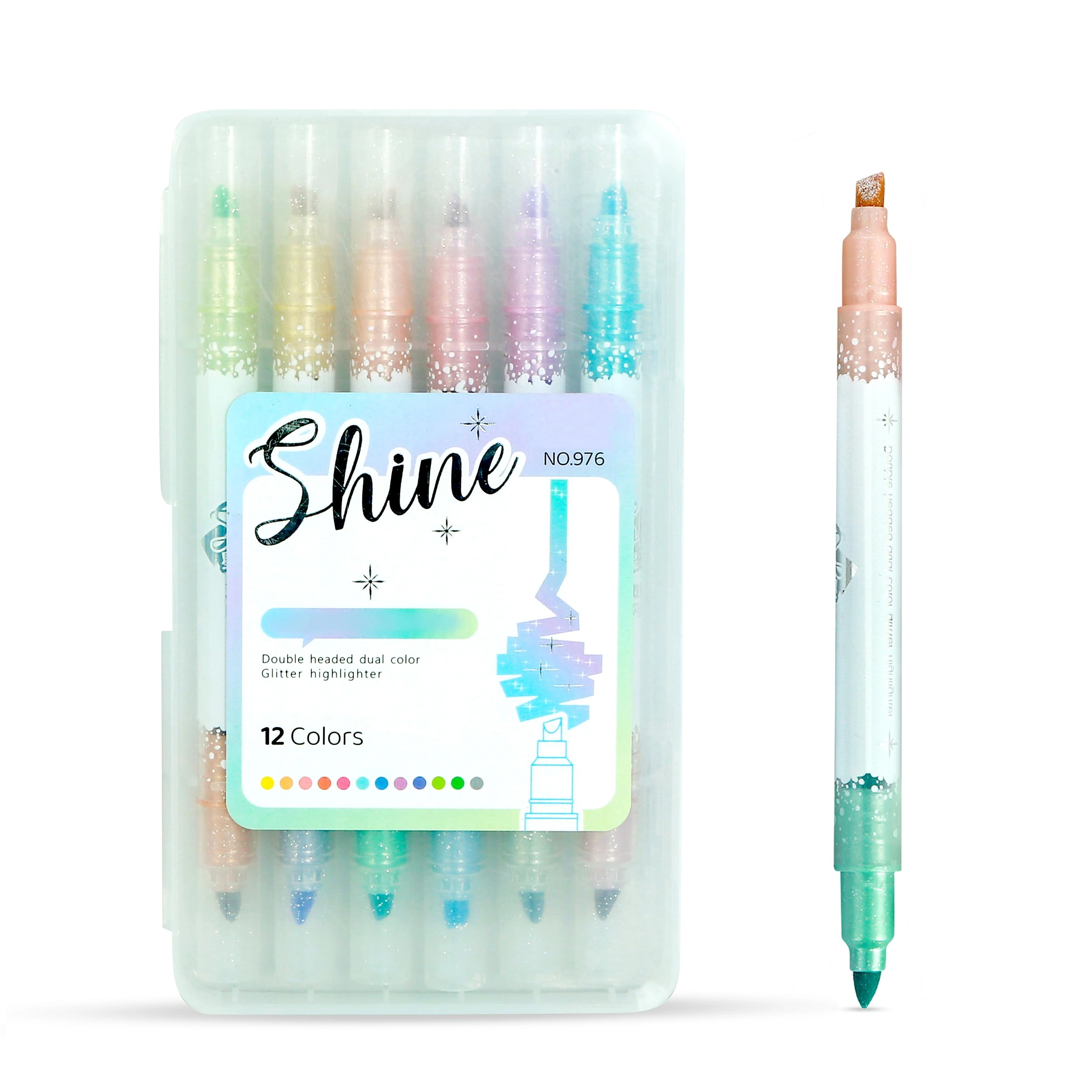 JAINONE HUB, JAINONE HUB Gliter Marker Set - Assorted Fine, Bold
