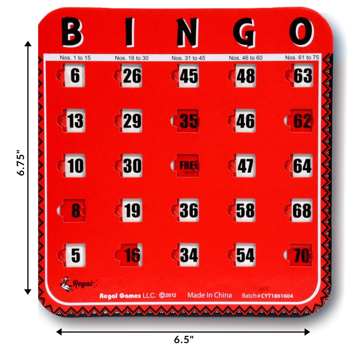 Bulk Bingo Cards - Sliding Windows Reusable Large Print