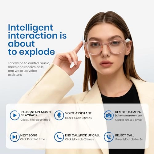 AI Smart Photochromic Glasses - 1 GB