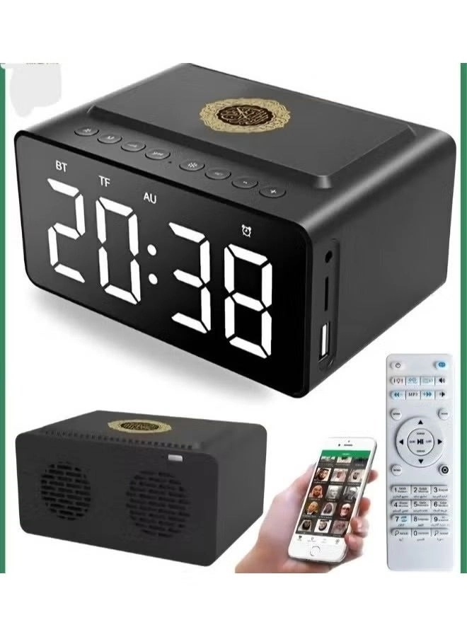 Digital Azan Clock Quran Speaker - 2000mAh Bluetooth App Control