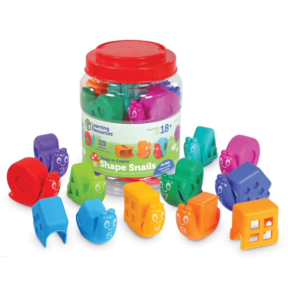 Learning Resources Snap-N-learn Shape Snails - 18m+ 20 pieces