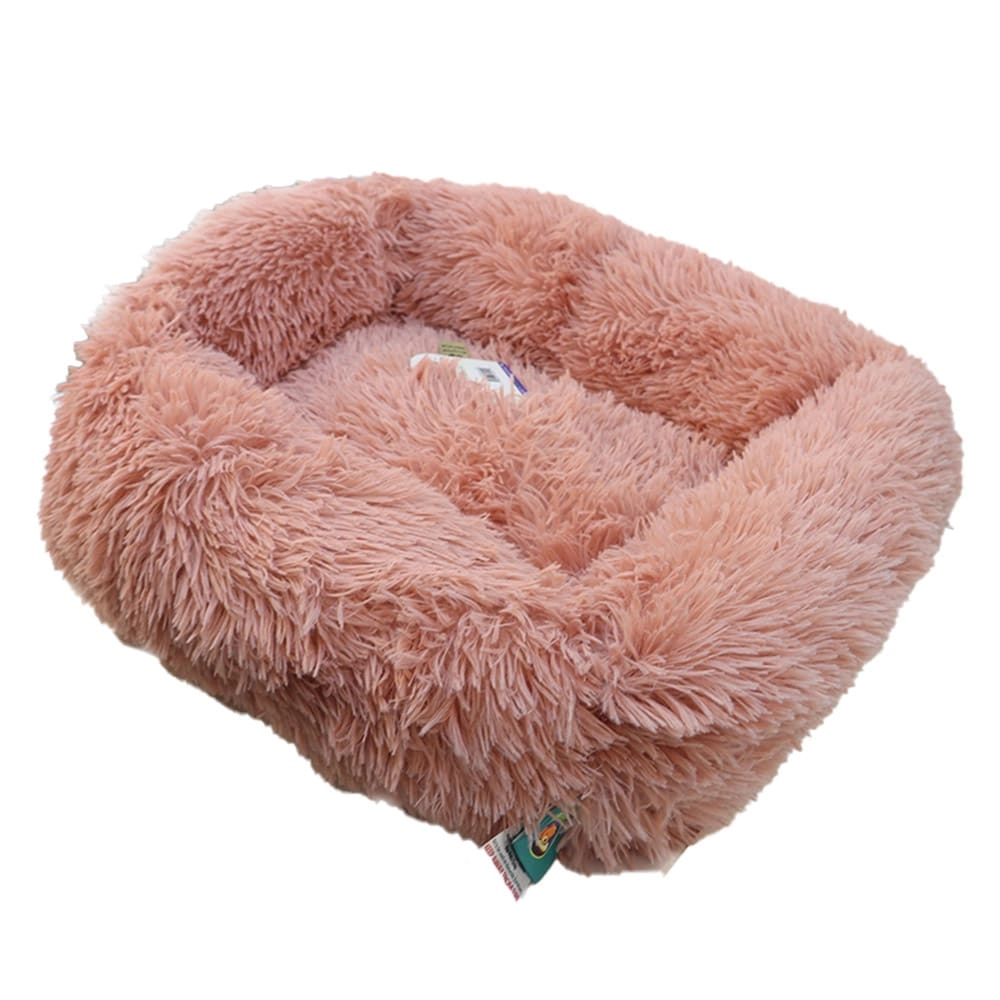 Velor Round Plush Dog Bed - 50 x 15cm