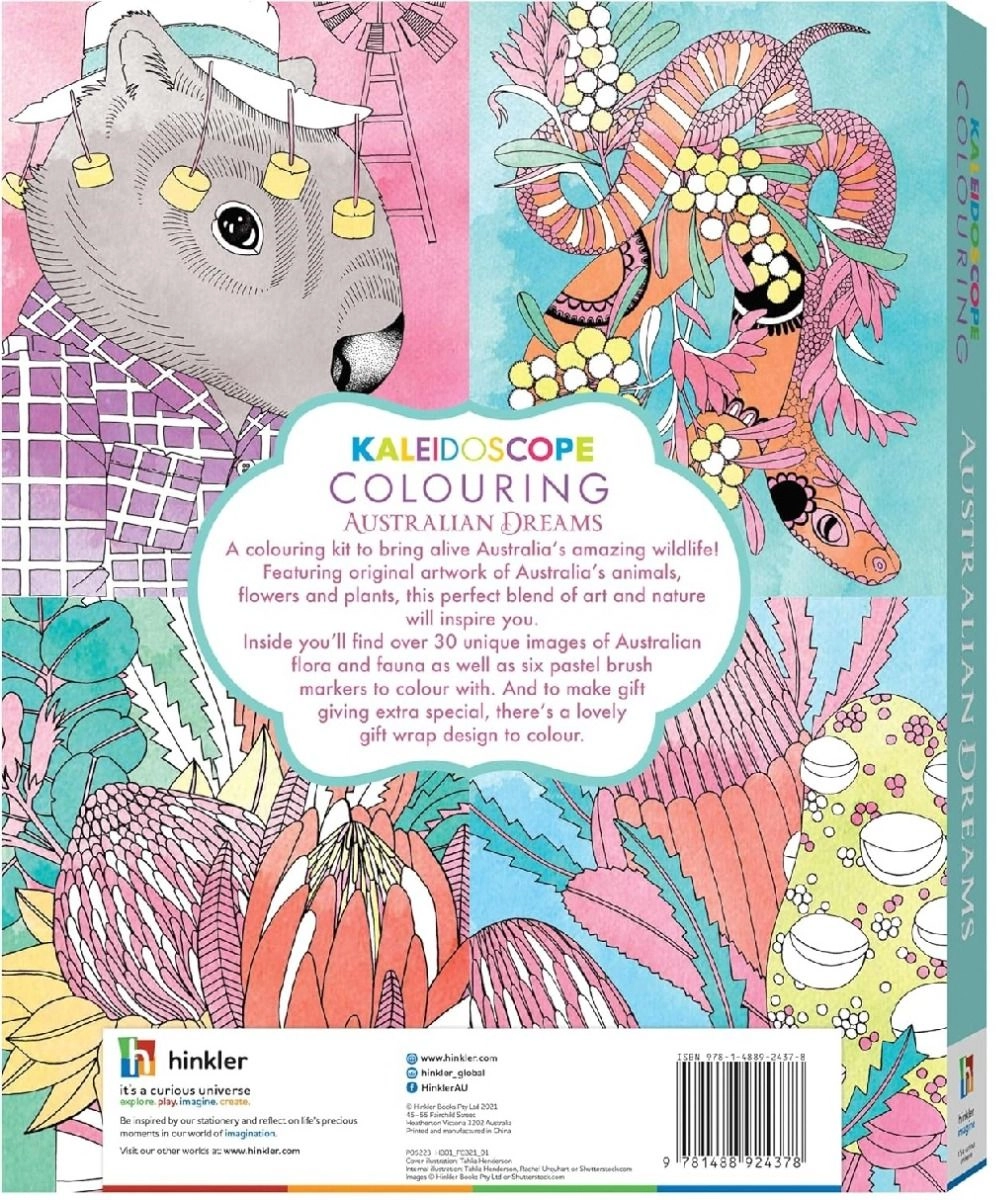 Kaleidoscope Colouring Kit - 6 brush markers