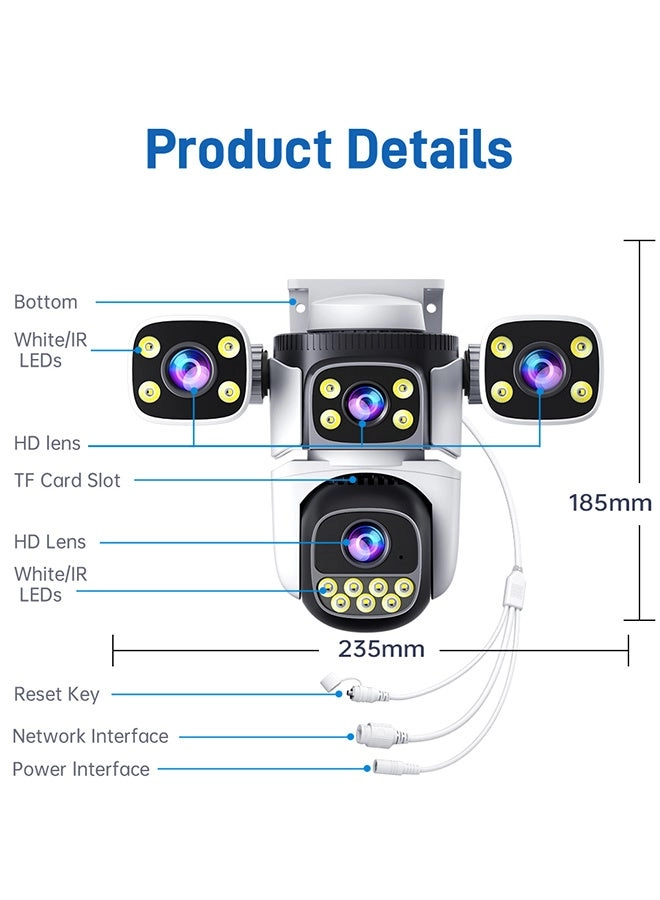 Four Screen WiFi Camera 10K