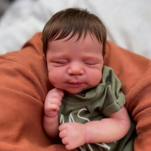 Reborn Baby Doll - 18 Inch Silicone Vinyl Rooted Hair Bundle