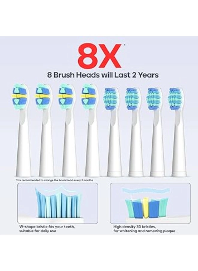 SG-2753 - Ultrasonic Rechargeable 8 Brush Heads 5 Modes