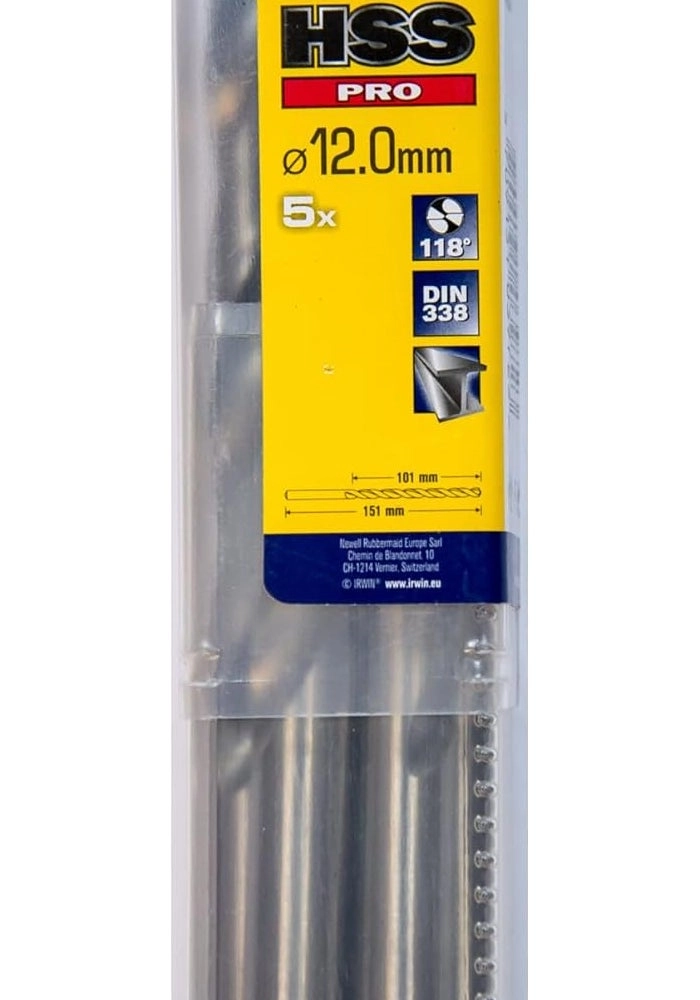 HSS Pro Drill Bit - HSS 5 piece(s) 12.0 millimeter