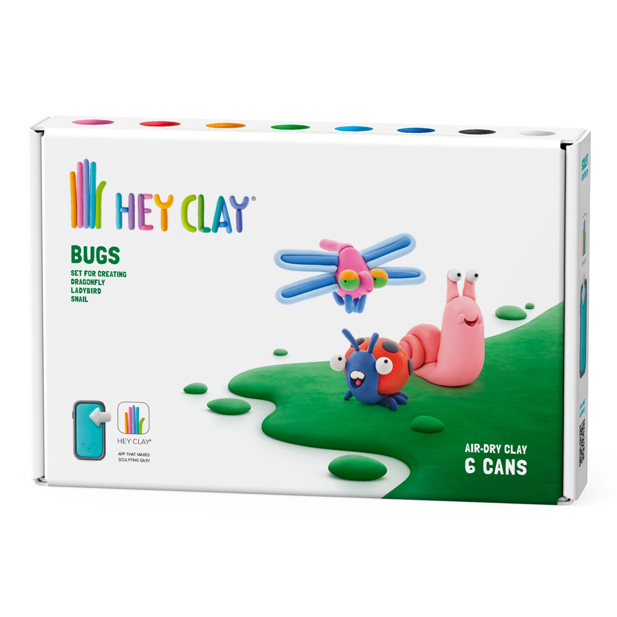 HEY CLAY DIY Bugs - Modelling Air-Dry Clay 3+ years 6 pcs