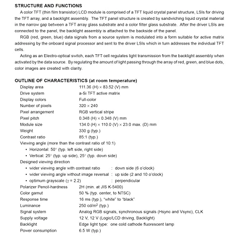 NL3224AC35-10 - 5.5 inches 320 240 Pixels