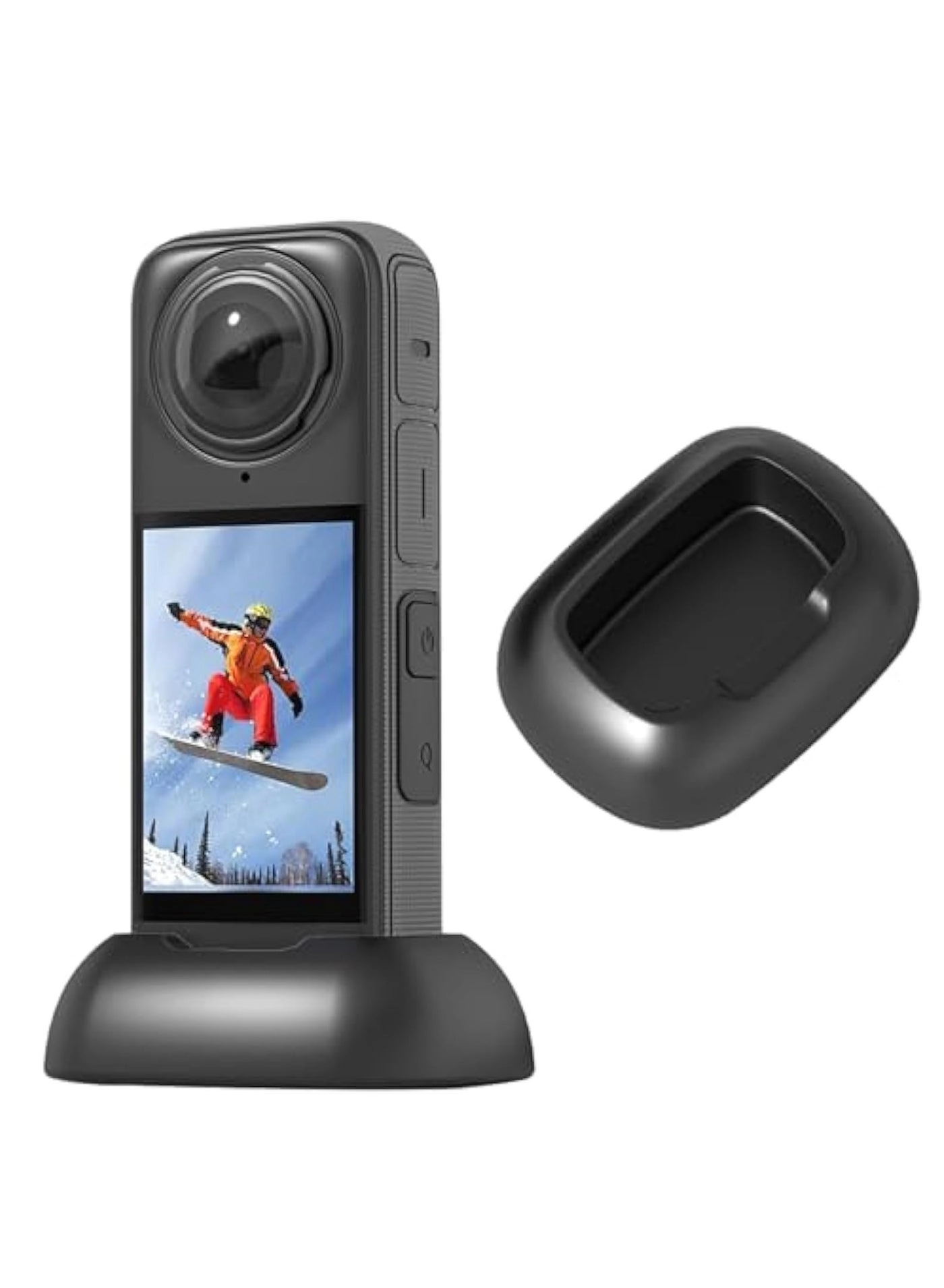 KASTWAVE Camera Mount Stand Base - Insta360 X4 Silicone Black