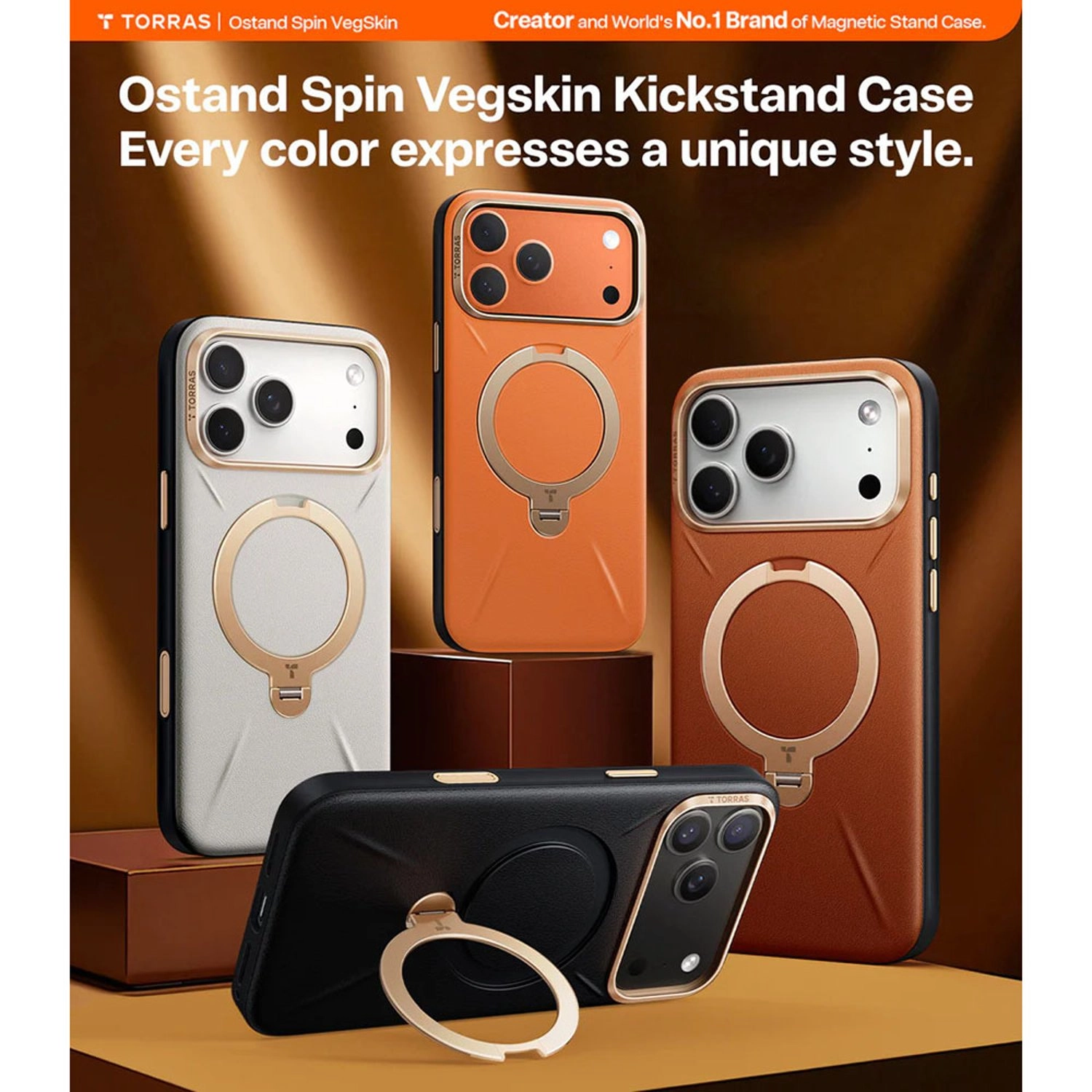 Ostand Spin VegSkin Case with MagSafe for iPhone 17 Pro Max