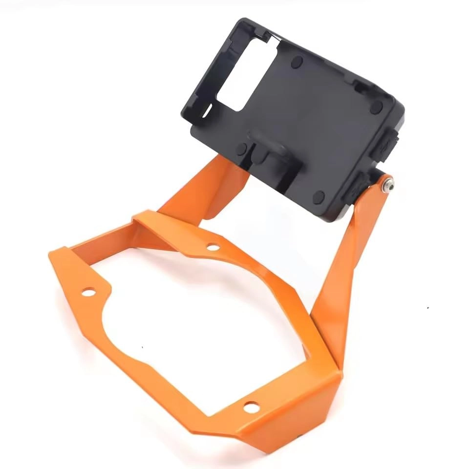 Motorcycle Bracket Mount Smartphone GPS Holder - Cup Holder Mount Adjustable Orange Black