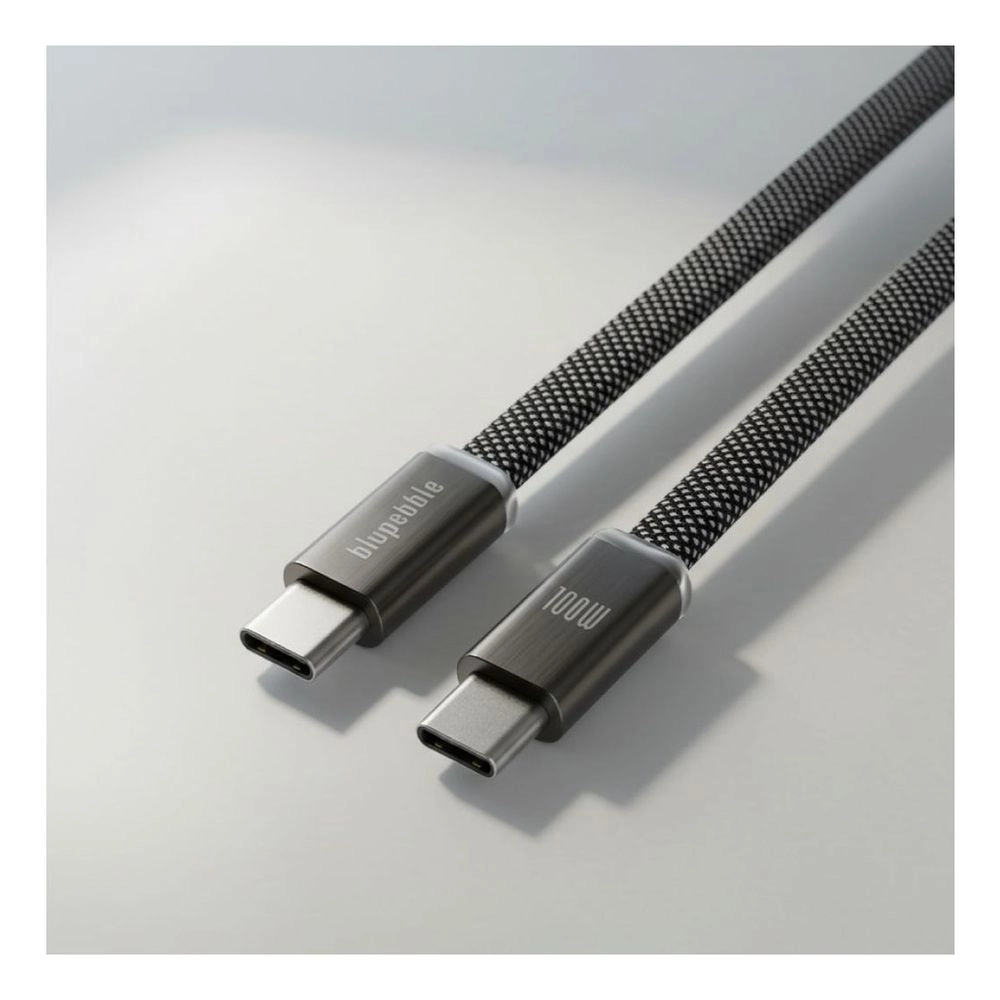 blupebble Powerflow Cable 100W USB-C to USB-C 1.2m Braided
