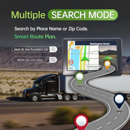 GPS Navigator for Trucks North American Q5-1 - 5 inch Free Lifetime Map Updates