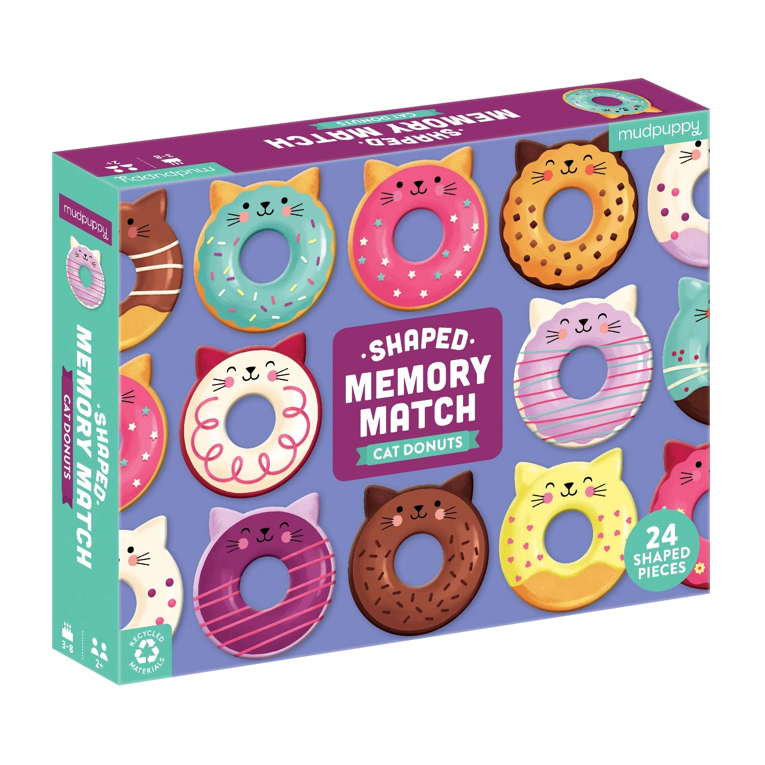 Mudpuppy Cat Donuts Shaped Memory Match - 36 months - 8 years 24 pieces