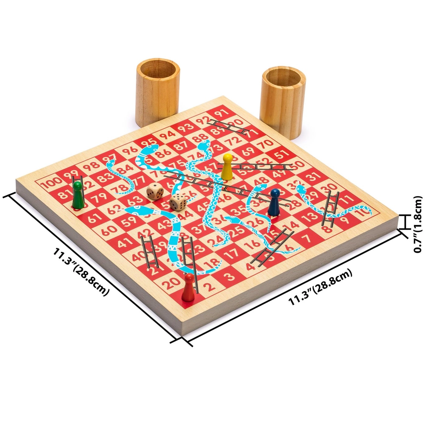 Snakes and Ladders - Wooden Reversible
