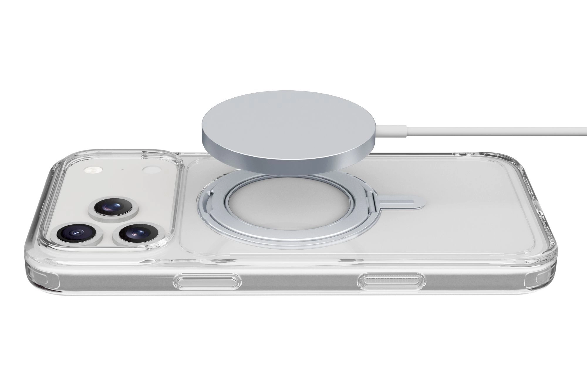 Clear Stand Back Cover Mobile Case with MagSafe for iPhone 17 Pro Max