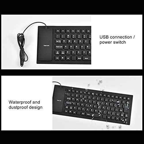 Foldable Soft Silicone Gaming Keyboard - Wired