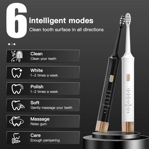 Sonic Electric Toothbrush - 5 Brush Heads 6 Cleaning Modes