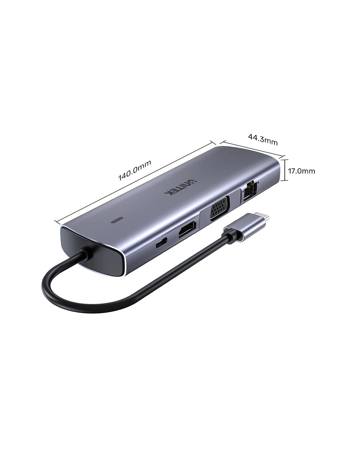 D1113A - 9-in-1 USB-C Hub 3x USB-A 5Gbps HDMI 4K@30Hz PD 100W