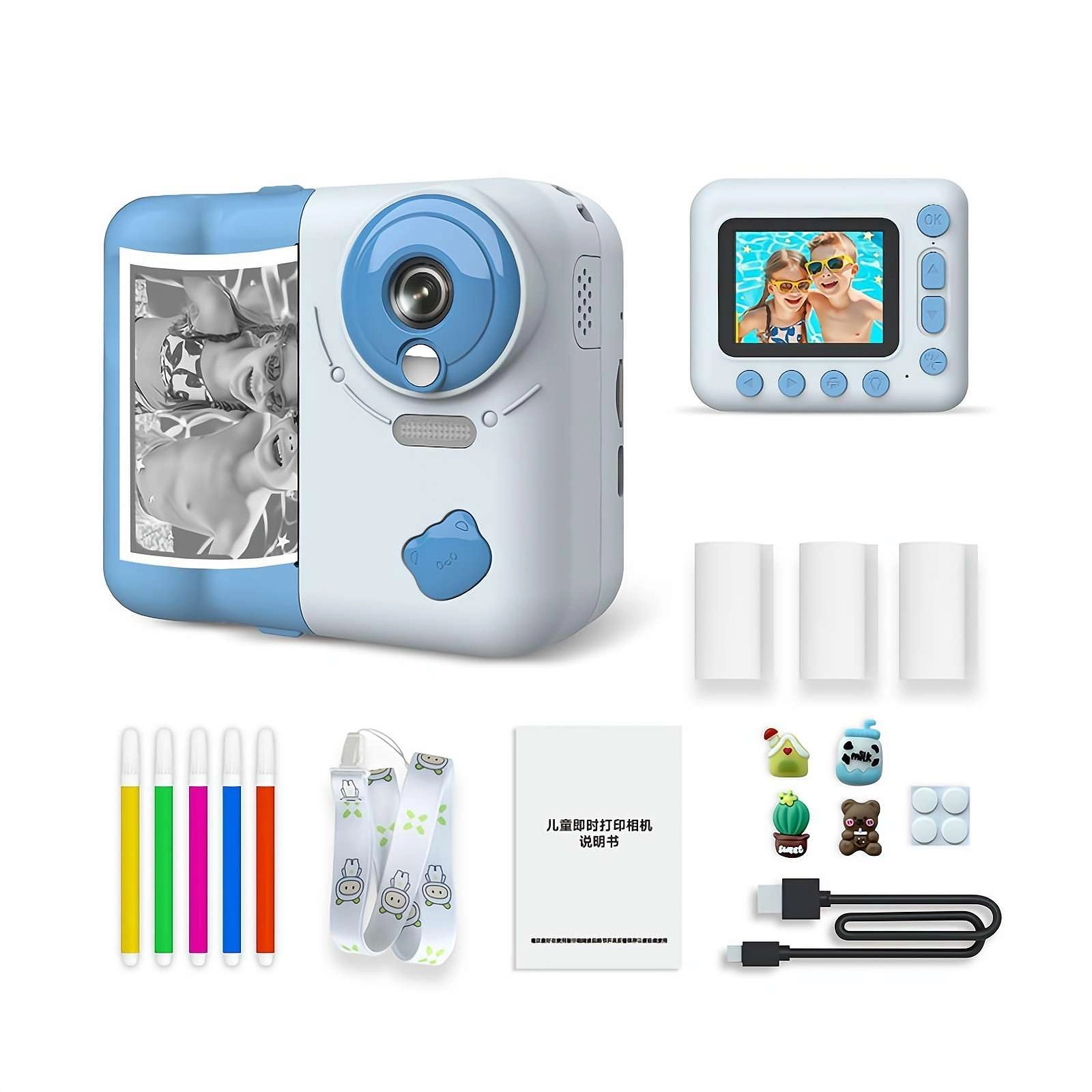 Mini HD Sports Camera - 1080p Instant Printing