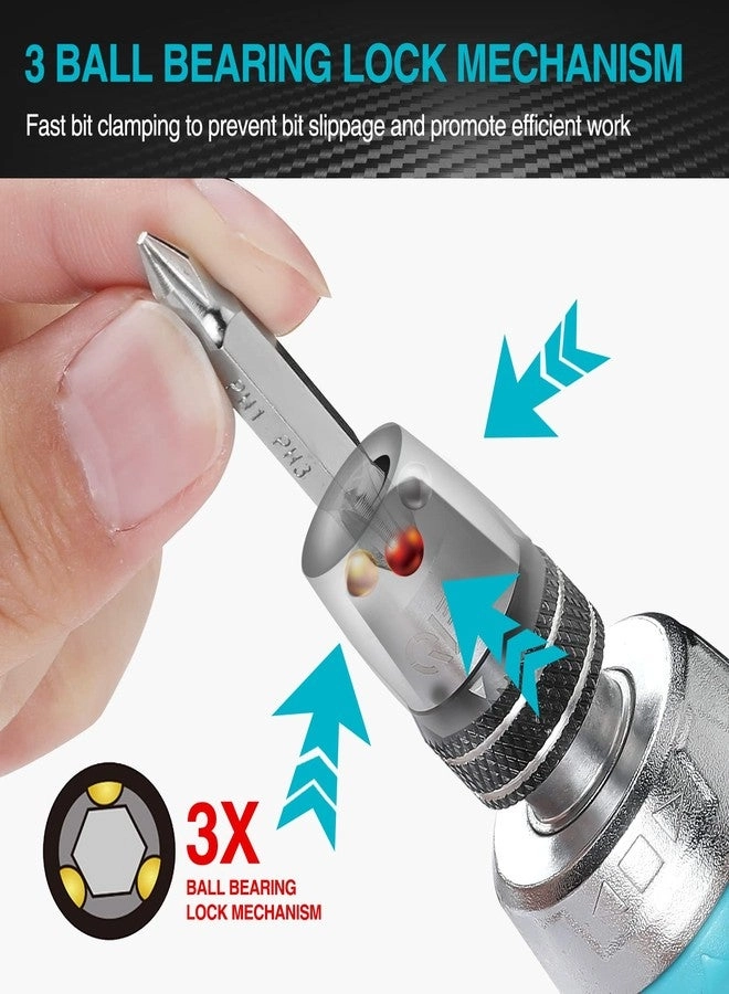 Stubby Ratcheting Multi-Bit Screwdriver (12 Pcs)