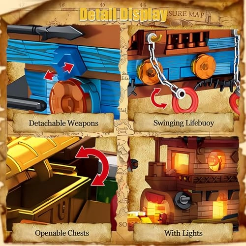 Pirate Ship Building Blocks - 916pcs