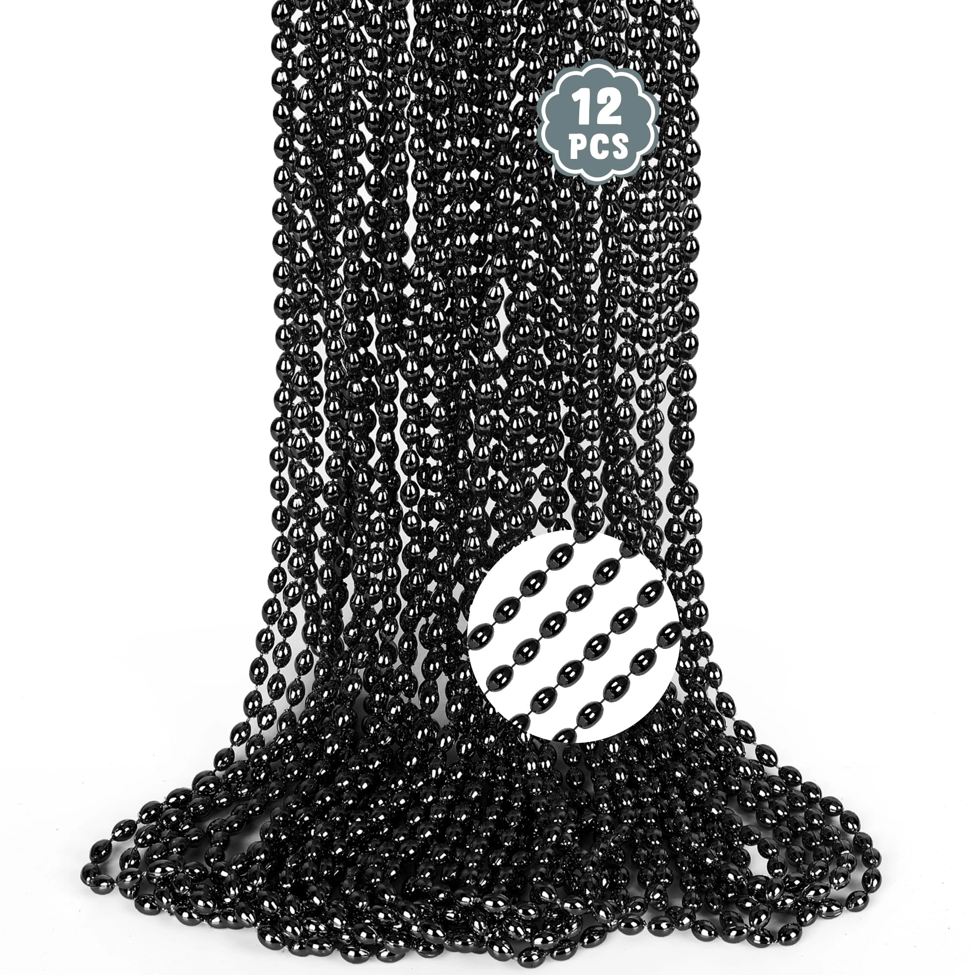 EOBOH Mardi Gras Beads - 32 Inches 12PCS
