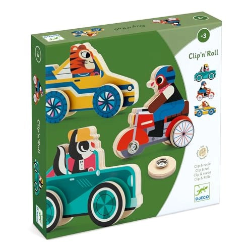 Djeco Clip'n'Roll Wooden Puzzle - 3 years+ 15 pieces