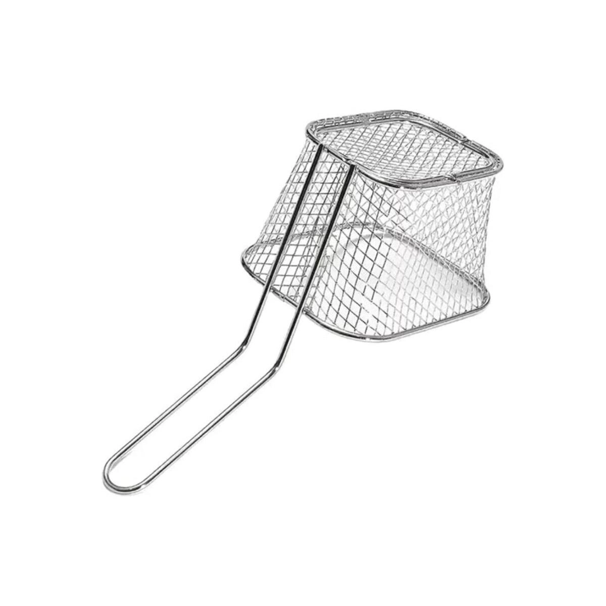 mini square fry basket - stainless steel 5-pack