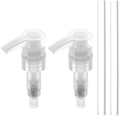 Bar5F Universal Shampoo/Conditioner Dispenser Pump - 1 Liter (33.8 Oz) Natural Clear Pack of 2