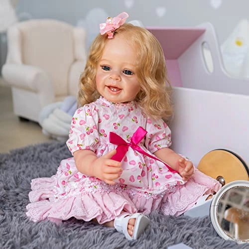 Yannik Smile Reborn Baby Doll - 55 cm Silicone Blue Eyes