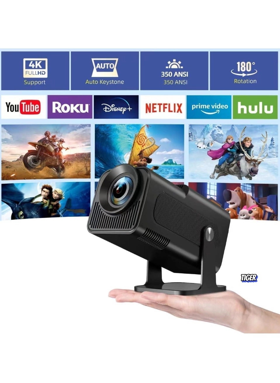 Smart 5G Portable Projector - HD 1080P