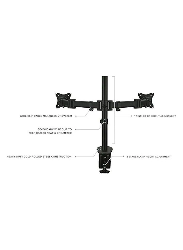 Dual LCD Monitor Desk Mount Stand - 2 27in