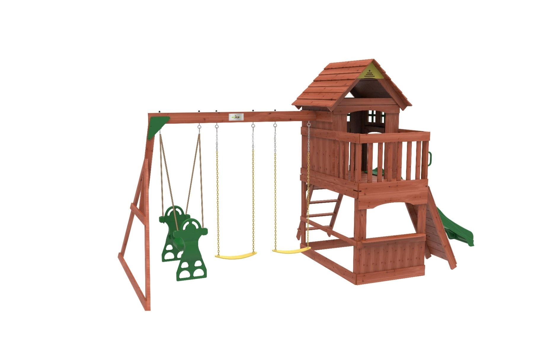Playful peaks Swing Set - 18 L x 8 W x 10 H ft 2-12 years